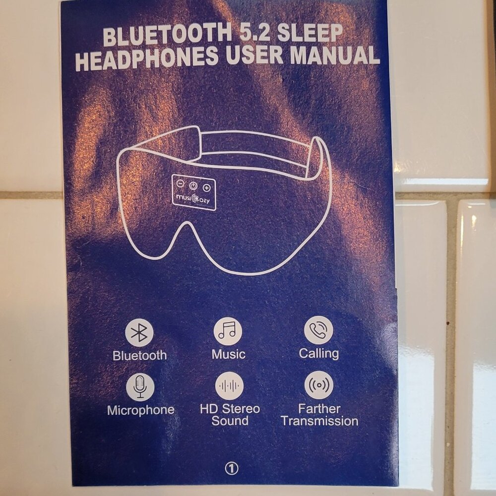 Musicozy Bluetooth Headphone Sleep Mask - Picture 2 of 4